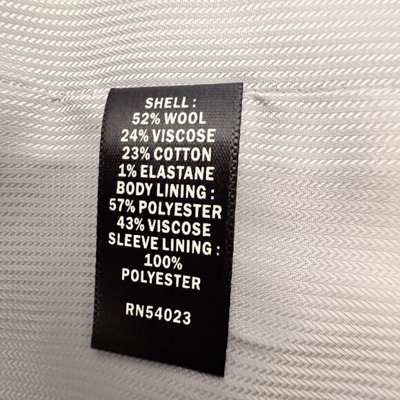 Banana Republic Monogram Womens Stretch Blazer Jacket Size 12 Gray Wool Blend‎ - Picture 7 of 9